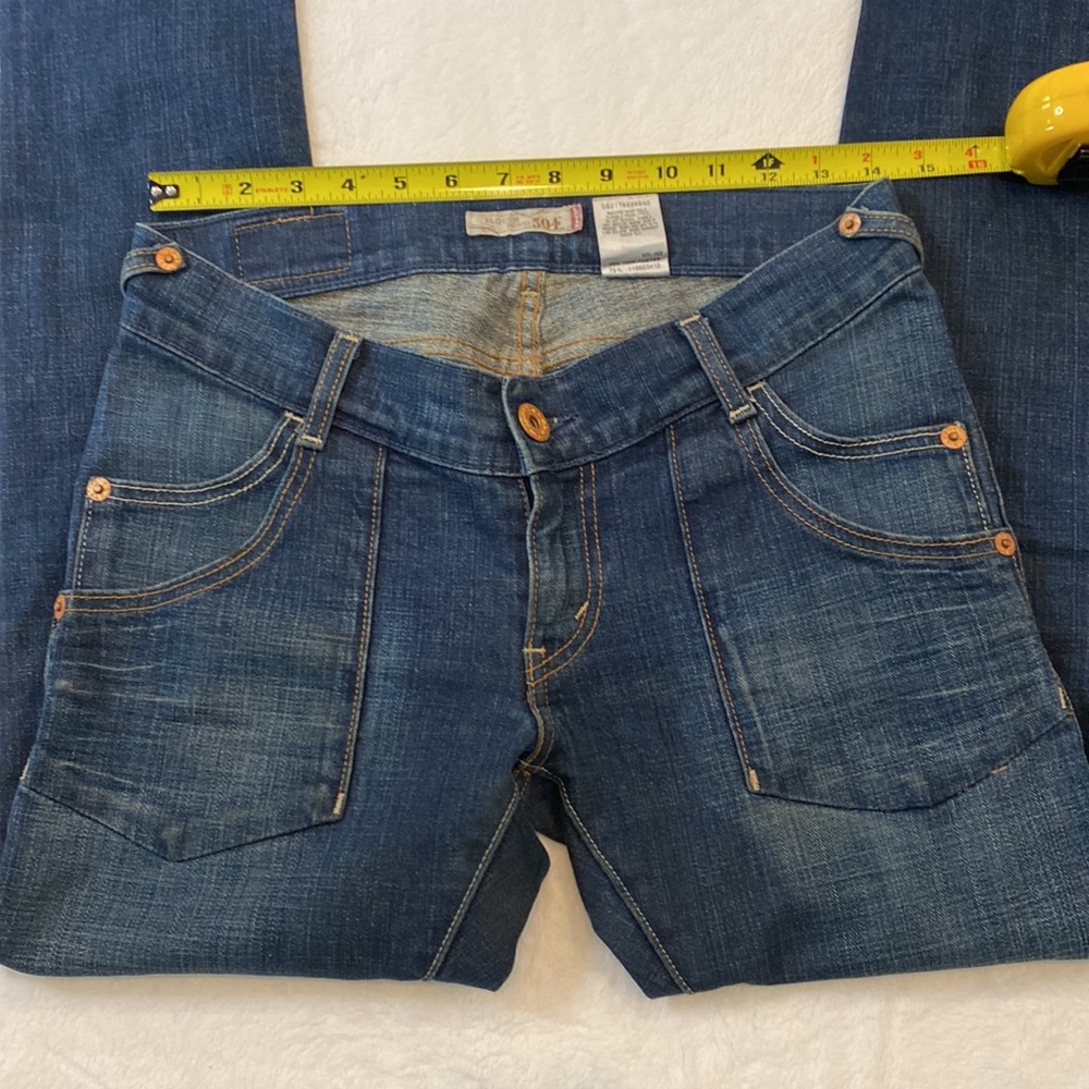 Vintage Levi's 504 Slouch Skinny Y2K Patch Pocket Blue Denim Jeans 5 🔥 - Picture 5 of 8